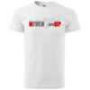 "Never Give Up T-Shirt - Stay Strong Motivational Design in White"