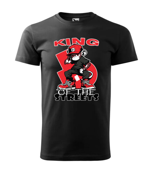 "King of the Streets T-Shirt in black with bold urban graphic design"