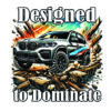 T-Shirt or Hoodie "Designed to Dominate" – Dynamic SUV Graphic for Car Enthusiasts - Image 12