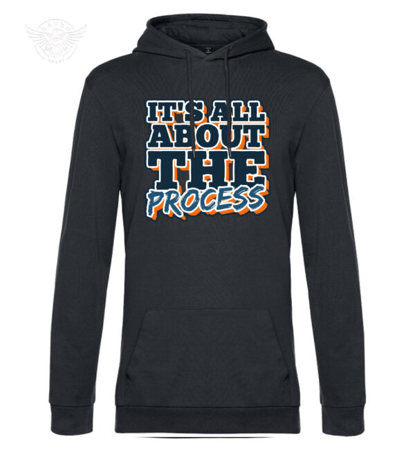 T-Shirt or Hoodie "It's All About The Process" – Inspirational Apparel - immagine 16