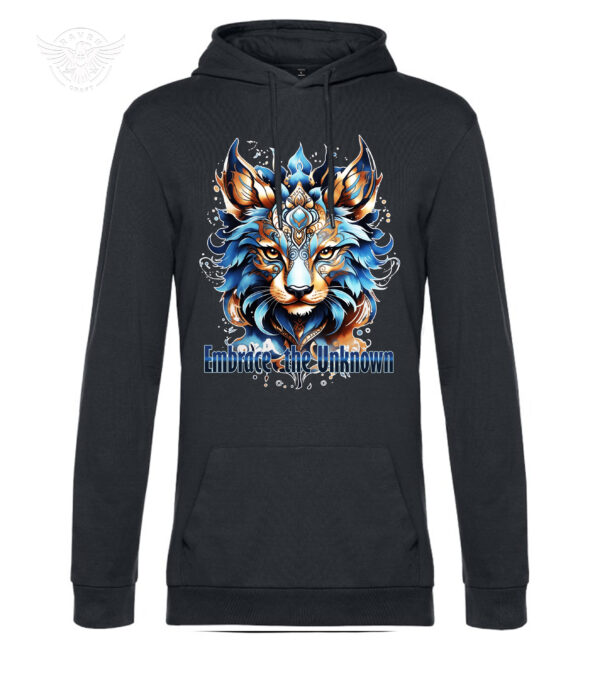 T-Shirt or Hoodie "Embrace the Unknown" – Mystical Wolf Design for Free Spirits - obrazek 16