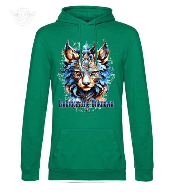 T-Shirt or Hoodie "Embrace the Unknown" – Mystical Wolf Design for Free Spirits - obrazek 14