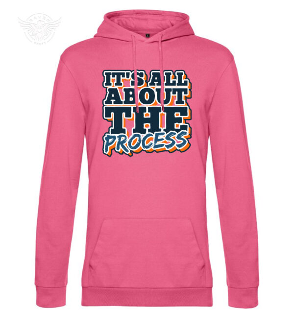 T-Shirt or Hoodie "It's All About The Process" – Inspirational Apparel - immagine 12