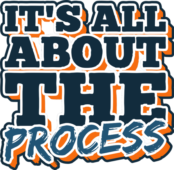 T-Shirt or Hoodie "It's All About The Process" – Inspirational Apparel – Bild 17