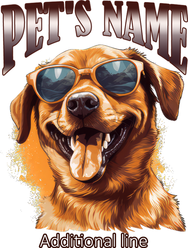 Personalized Pet Portrait T-Shirt & Hoodie – Cool Dog with Sunglasses - obrazek 18