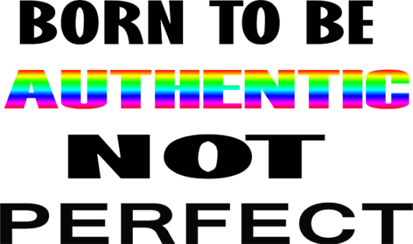 "Born To Be Authentic, Not Perfect" Inspirational T-Shirt & Hoodie – Bild 17