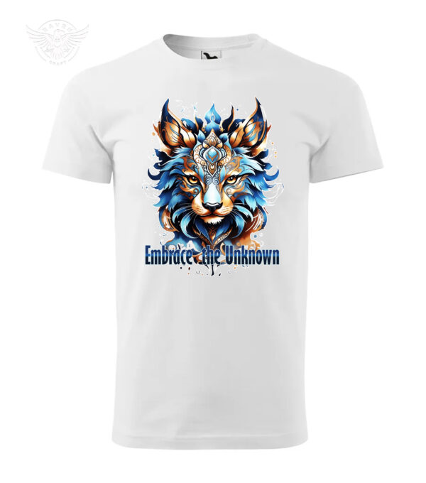 T-Shirt or Hoodie "Embrace the Unknown" – Mystical Wolf Design for Free Spirits - obrazek 4