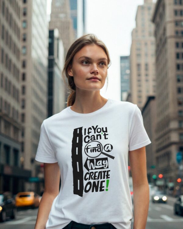 "If You Can't Find a Way, Create One!" Motivational T-Shirt & Hoodie – Bild 3