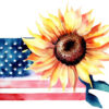 T-Shirt or Hoodie "Sunflower & Flag" – A Tribute to Freedom and Nature - obrazek 2