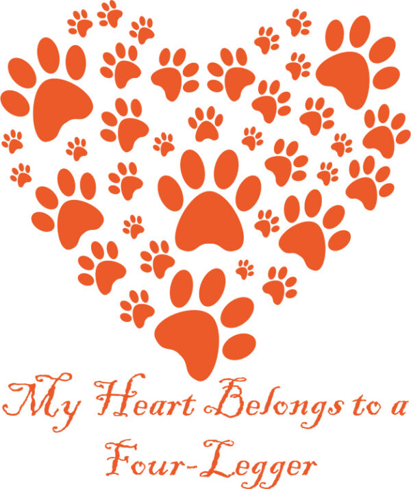 "My Heart Belongs to a Four-Legger" T-Shirt & Hoodie – Perfect for Pet Lovers - Image 2