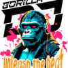Maglietta e felpa con cappuccio “Unleash the Beat” - DJ Gorilla Music Vibes - immagine 2