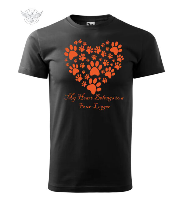 "My Heart Belongs to a Four-Legger" T-Shirt & Hoodie – Perfect for Pet Lovers - Image 10