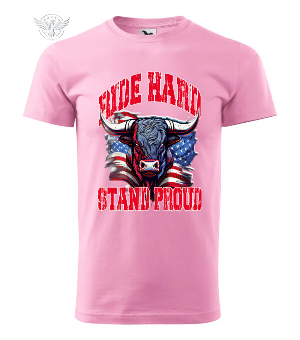 T-Shirt or Hoodie "Ride Hard, Stand Proud" – Bold Patriotic Western Apparel - Image 9