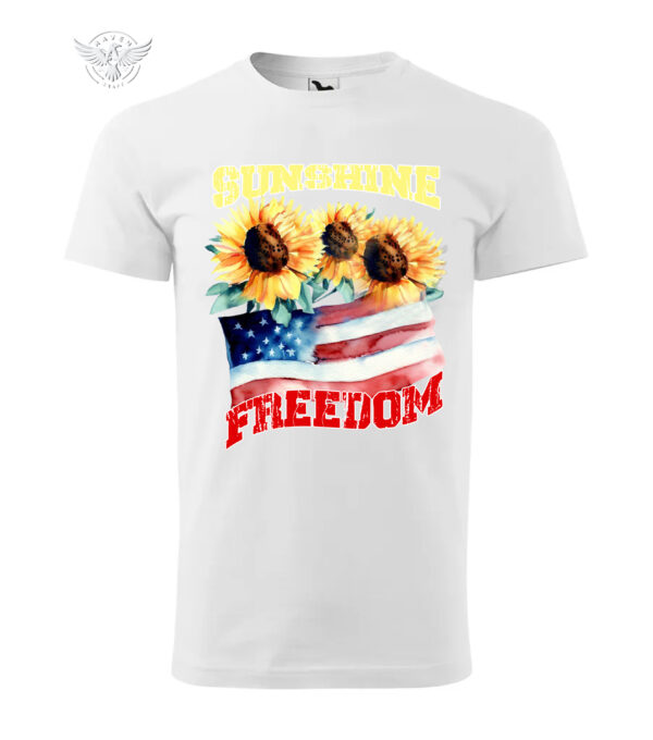 T-Shirt or Hoodie "Sunshine Freedom" – Patriotic Floral Design for Summer Vibes - Image 10