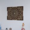 Multilayer Wooden Mandala in Light and Dark Natural Wood Floral Design